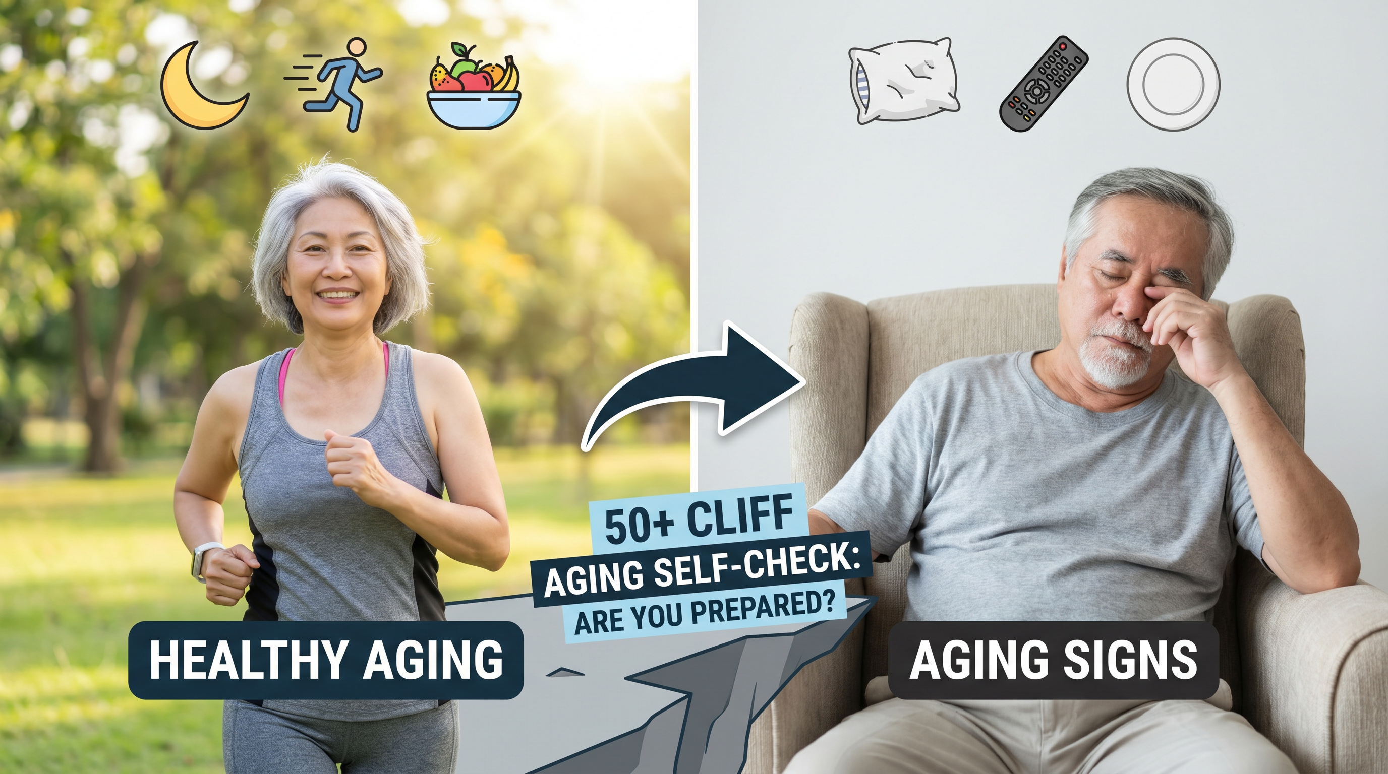 50+斷崖式衰老自測！10個身體警號及早逆轉